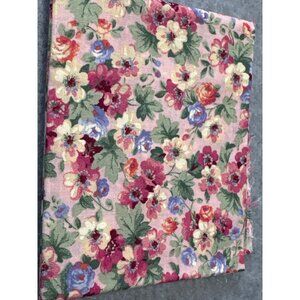 Pink Floral Cotton Fabric Fat Quarter 18x22" For Quilting Craft Projects